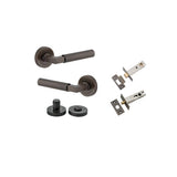 Berlin Lever - Round Rose Privacy Kit in Signature Brass - privacy set configuration