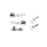 Berlin Lever - Round Rose Privacy Kit in Brushed Brass - privacy set configuration (5 of 7)