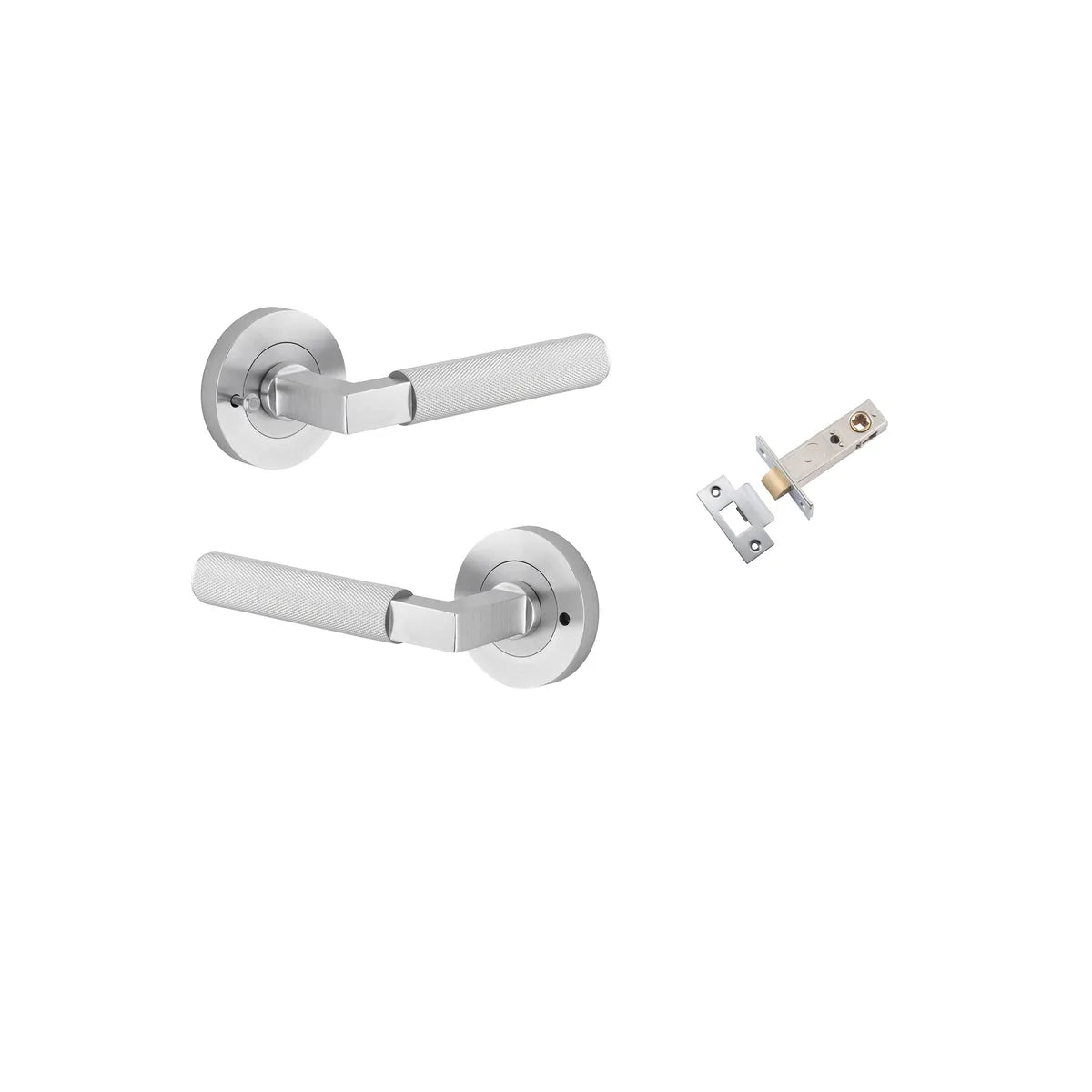 Brunswick Lever - Round Rose Privacy Kit (Inbuilt Privacy)