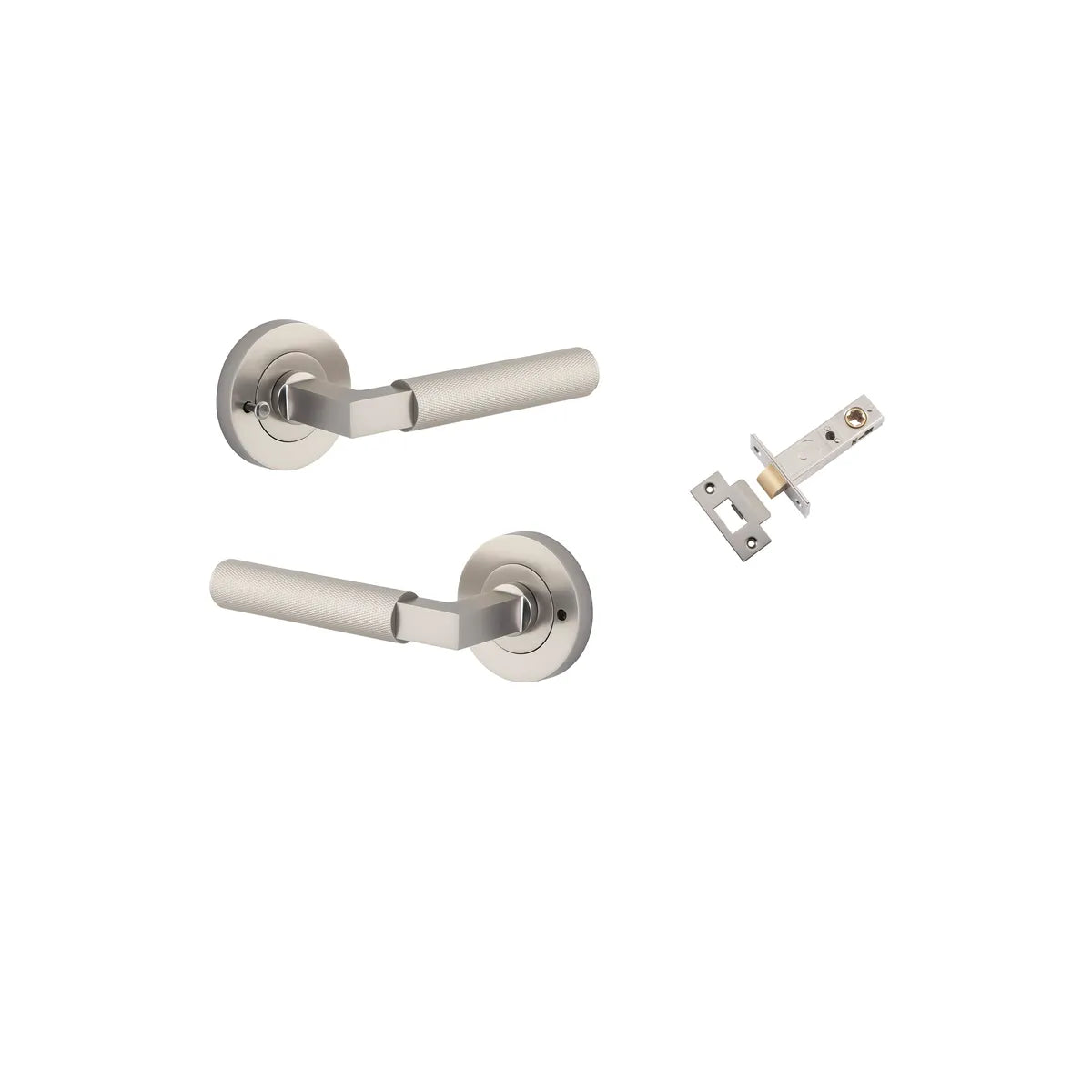 Brunswick Lever - Round Rose Privacy Kit (Inbuilt Privacy)