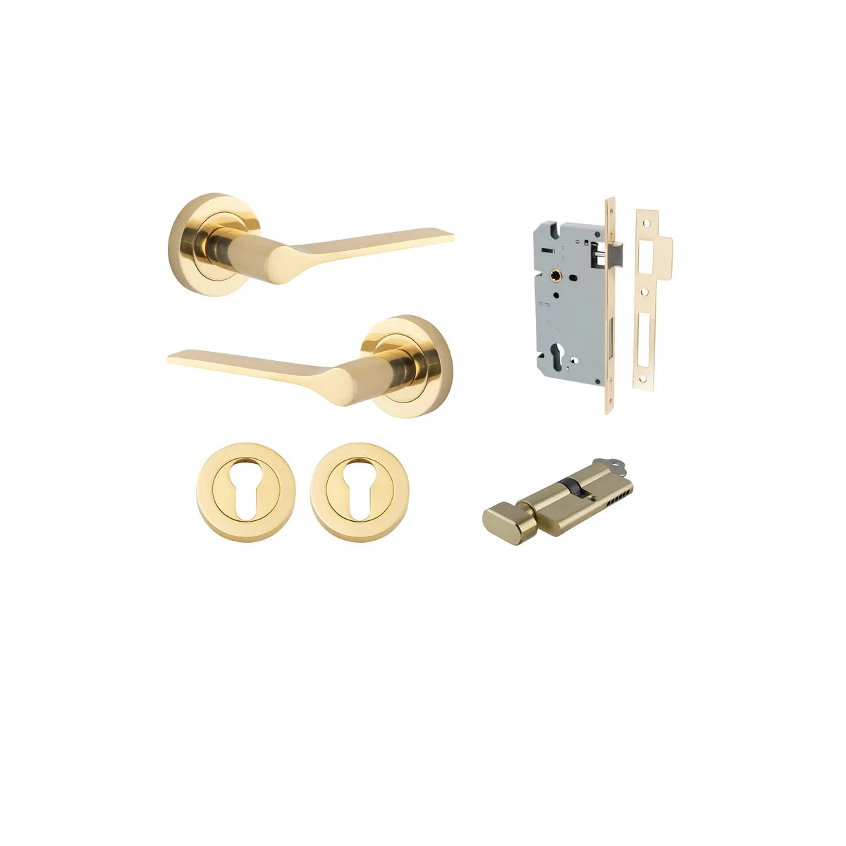Como Lever - Round Rose Entrance Kit with High Security Lock - entrance set configuration (11 of 14)