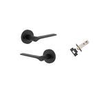 Como Lever - Round Rose Privacy Kit (Inbuilt Privacy) in Matt Black - privacy set configuration