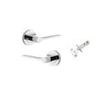 Como Lever - Round Rose Privacy Kit (Inbuilt Privacy) in Polished Chrome - privacy set configuration