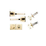 Annecy Lever - Square Rose Privacy Kit with Separate Privacy Turn