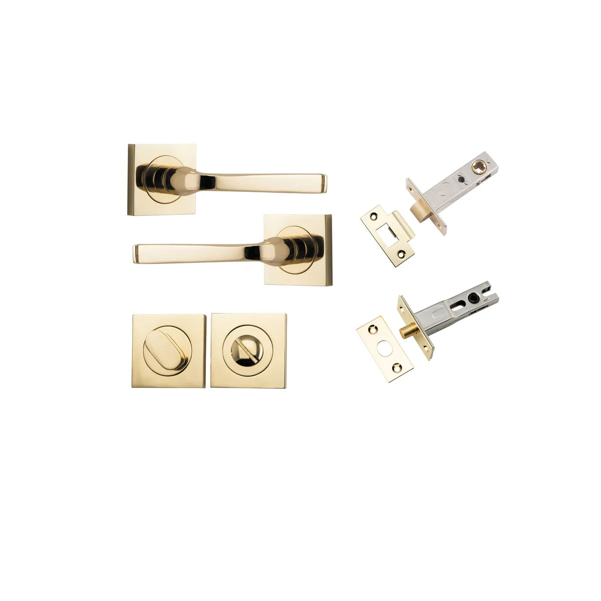 Annecy Lever - Square Rose Privacy Kit with Separate Privacy Turn