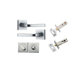 Annecy Lever - Square Rose Privacy Kit with Separate Privacy Turn