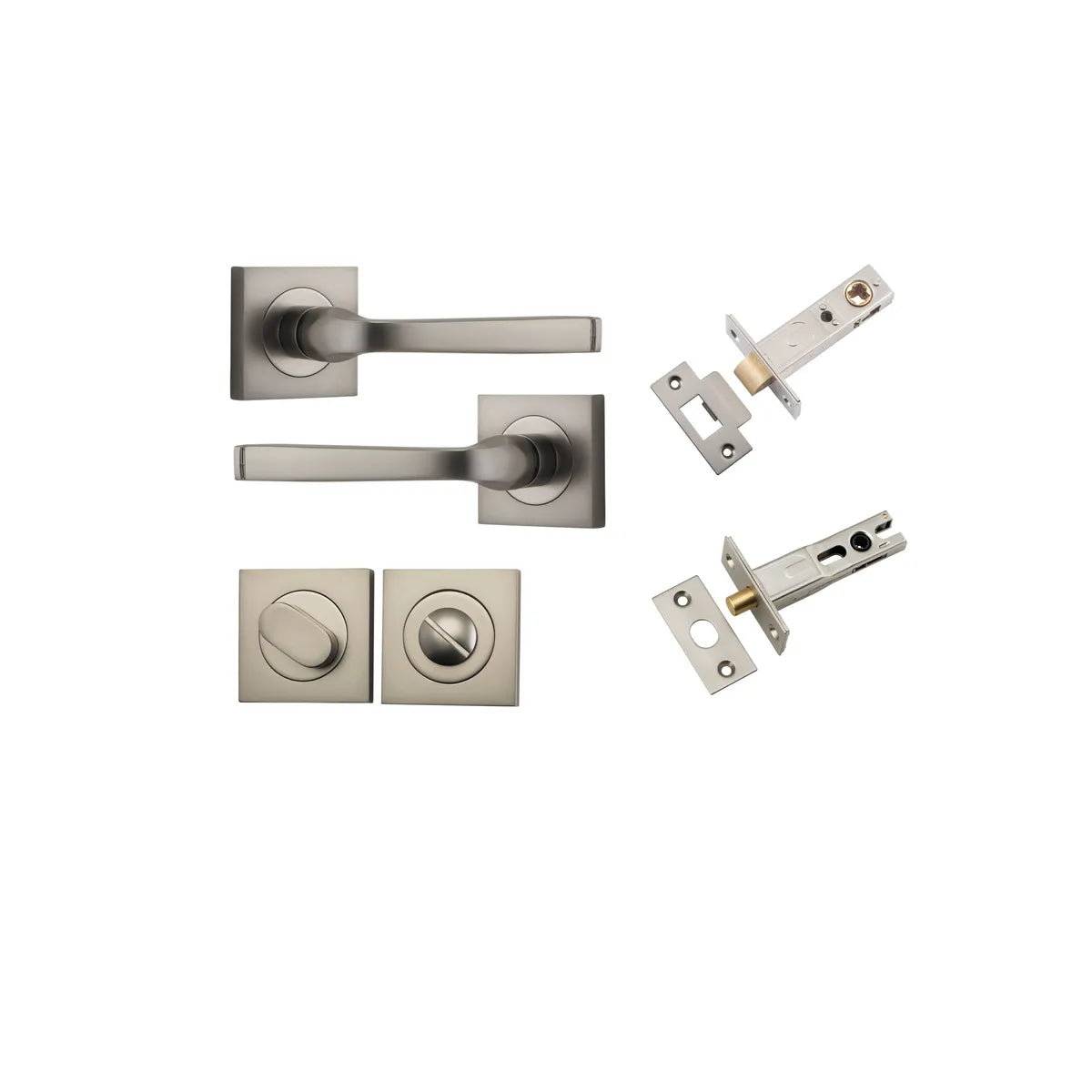 Annecy Lever - Square Rose Privacy Kit with Separate Privacy Turn
