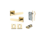 Bronte Lever - Square Rose Entrance Kit with High Security Lock - entrance set configuration (4 of 14)