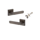 Bronte Lever - Square Rose Passage Kit in Signature Brass - rear mounting detail