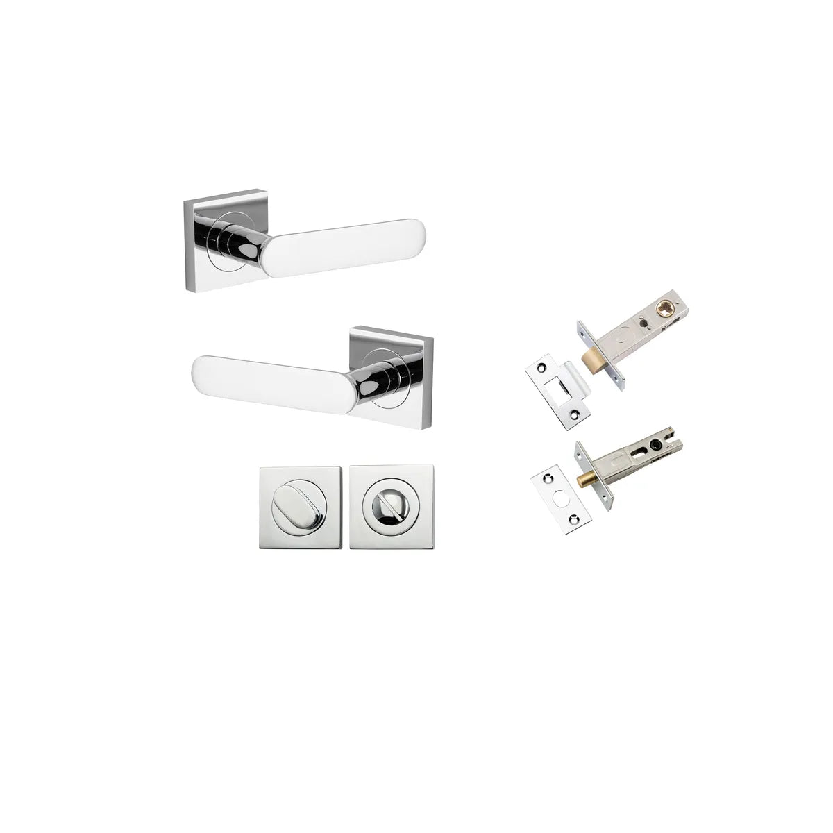 Bronte Lever - Square Rose Privacy Kit with Privacy Turn with Separate Privacy Turn