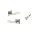 Bronte Lever - Square Rose Privacy Kit (Inbuilt Privacy) in Brushed Chrome - privacy set configuration (6 of 7)