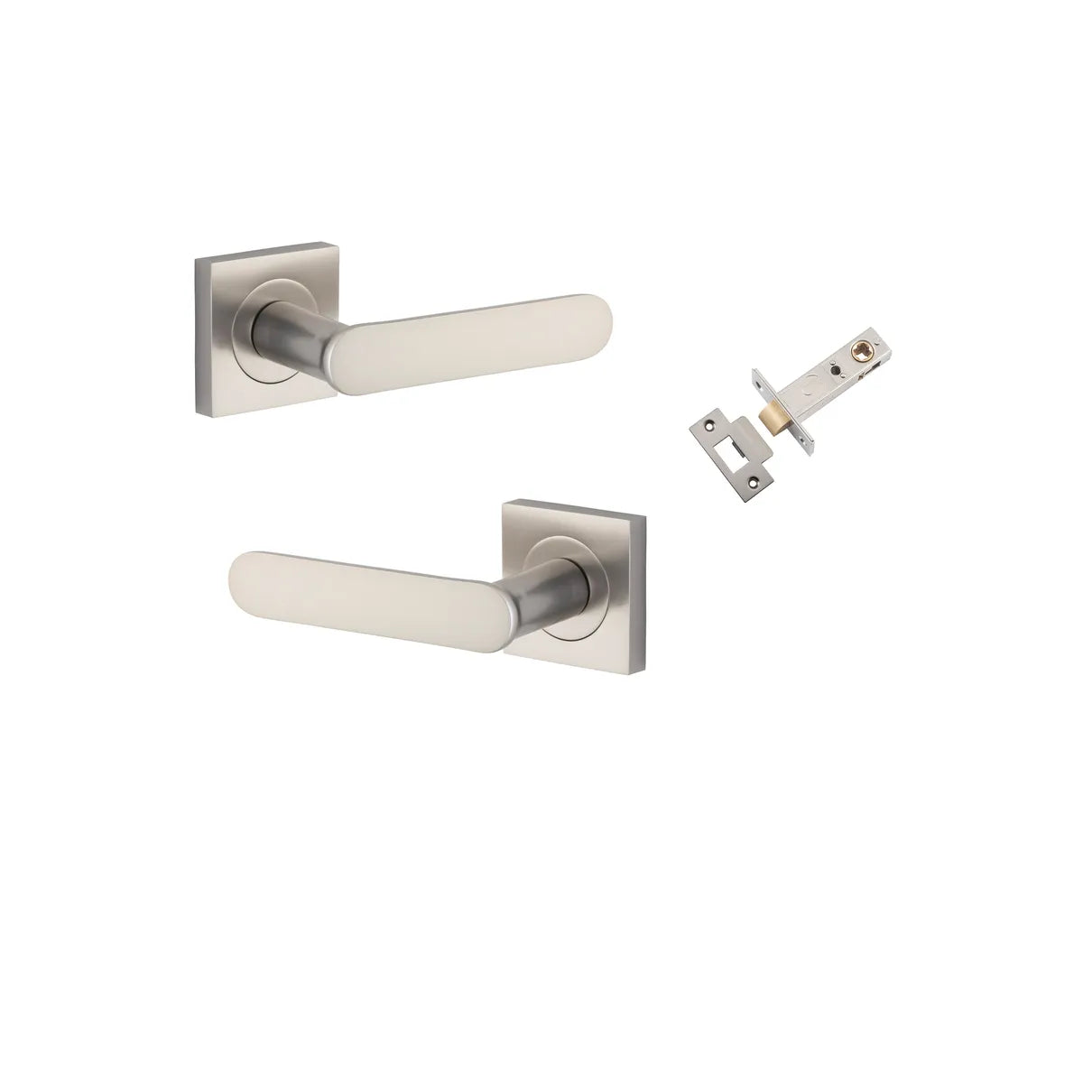 Bronte Lever - Square Rose Passage Kit in Brushed Brass - alternative product view