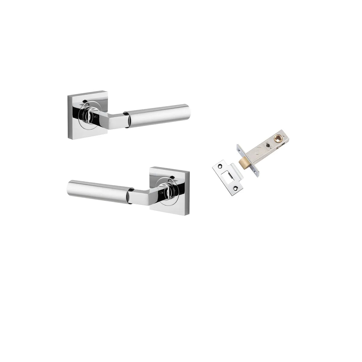 Berlin Lever - Square Rose Passage Kit in Brushed Chrome - alternative product view