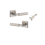 Brunswick Lever - Square Rose Passage Kit in Brushed Chrome - alternative product view