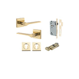Como Lever - Square Rose Entrance Kit with High Security Lock - entrance set configuration (11 of 14)