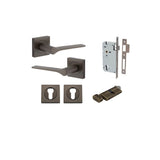 Como Lever - Square Rose Entrance Kit with High Security Lock - entrance set configuration (14 of 14)