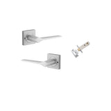 Como Lever - Square Rose Privacy Kit (Inbuilt Privacy) in Brushed Chrome - privacy set configuration