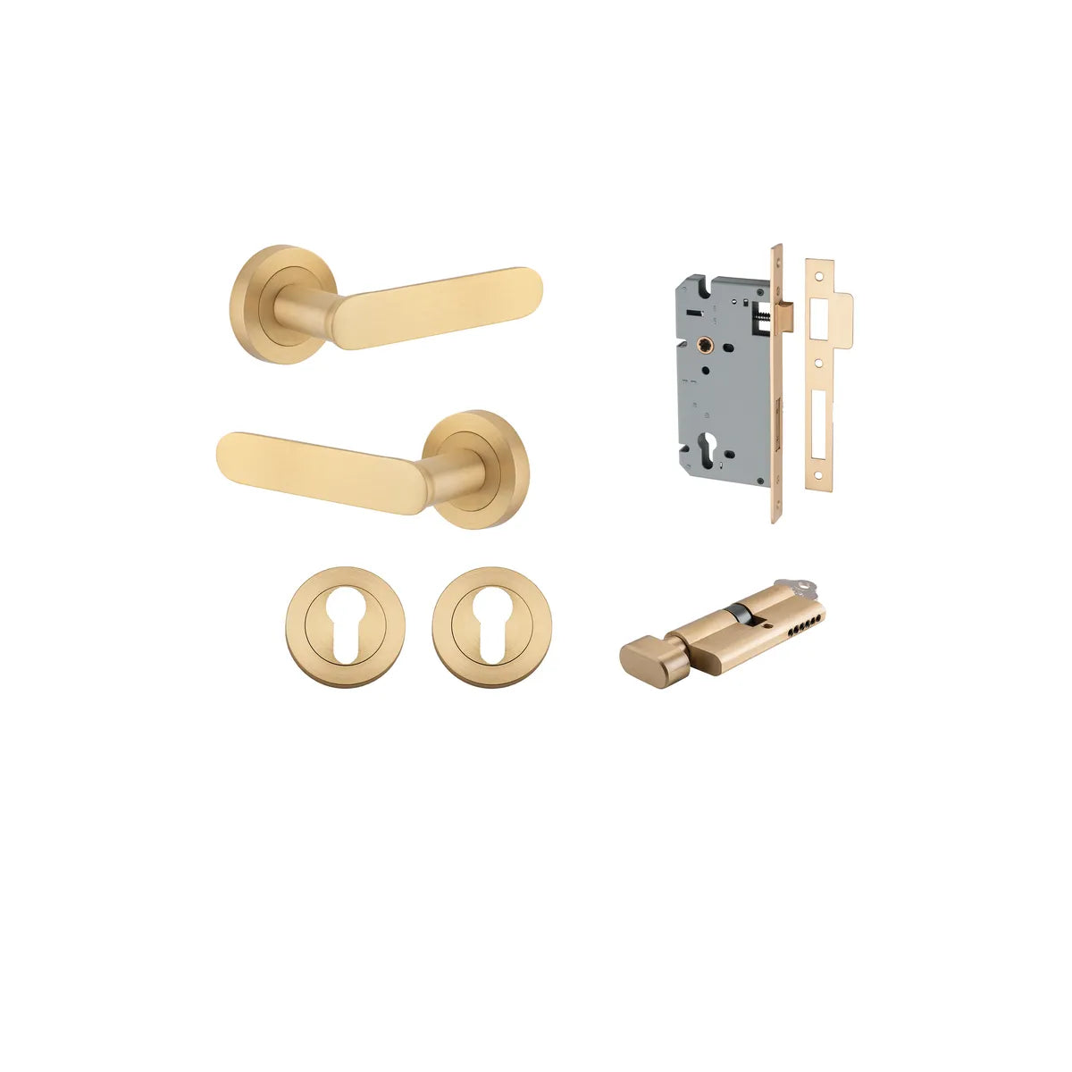 Bronte Lever - Round Rose Entrance Kit with High Security Lock - entrance set configuration (8 of 14)