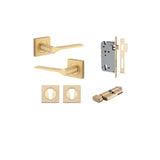 Como Lever - Square Rose Entrance Kit with High Security Lock
