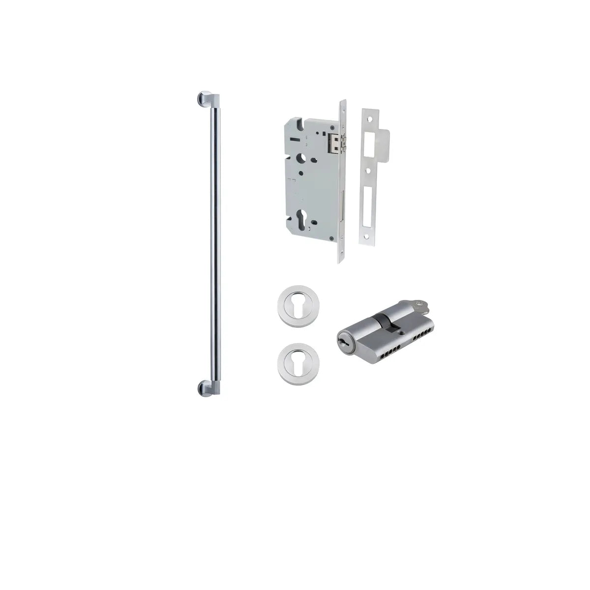 Berlin Pull Handle - 600mm Entrance Kit with Separate High Security Lock