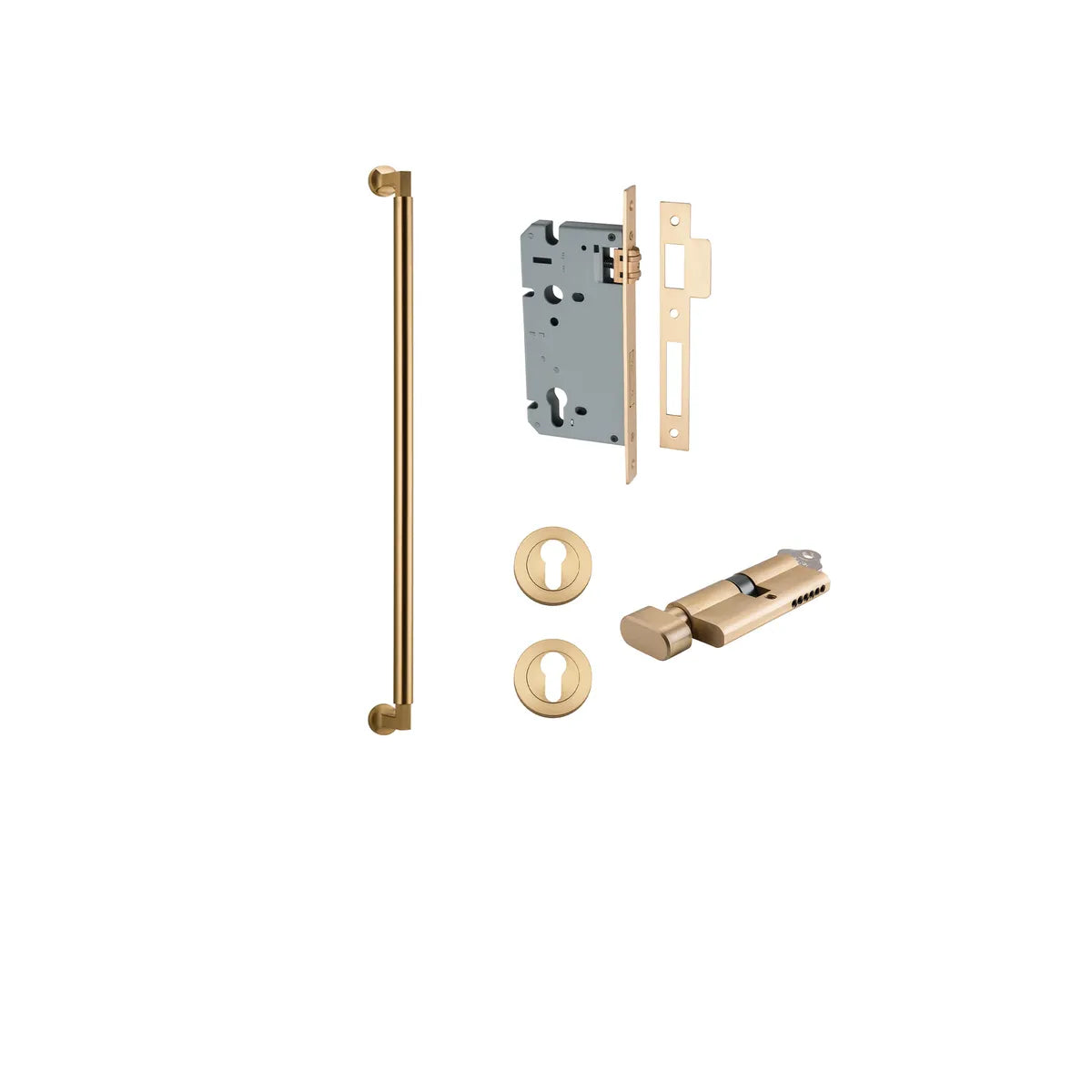 Berlin Pull Handle - 600mm Entrance Kit with Separate High Security Lock