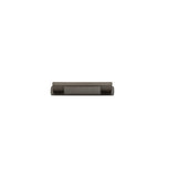Cali Cabinet Pull with Backplate - CTC 96mm in Signature Brass - finish and profile close-up