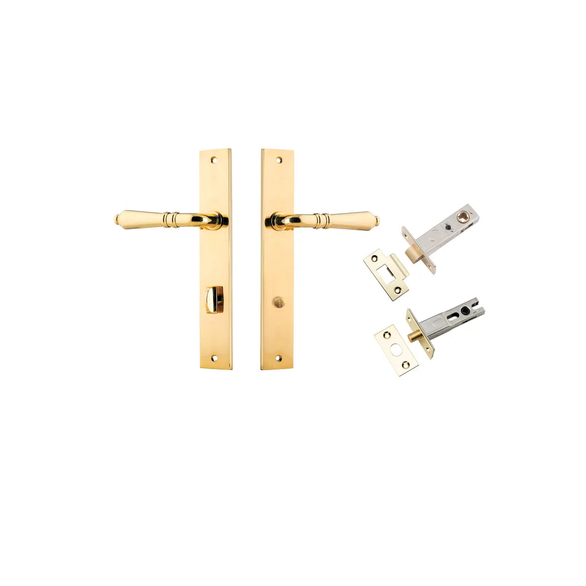 Sarlat Lever - Rectangular Backplate Privacy Kit with Privacy Turn