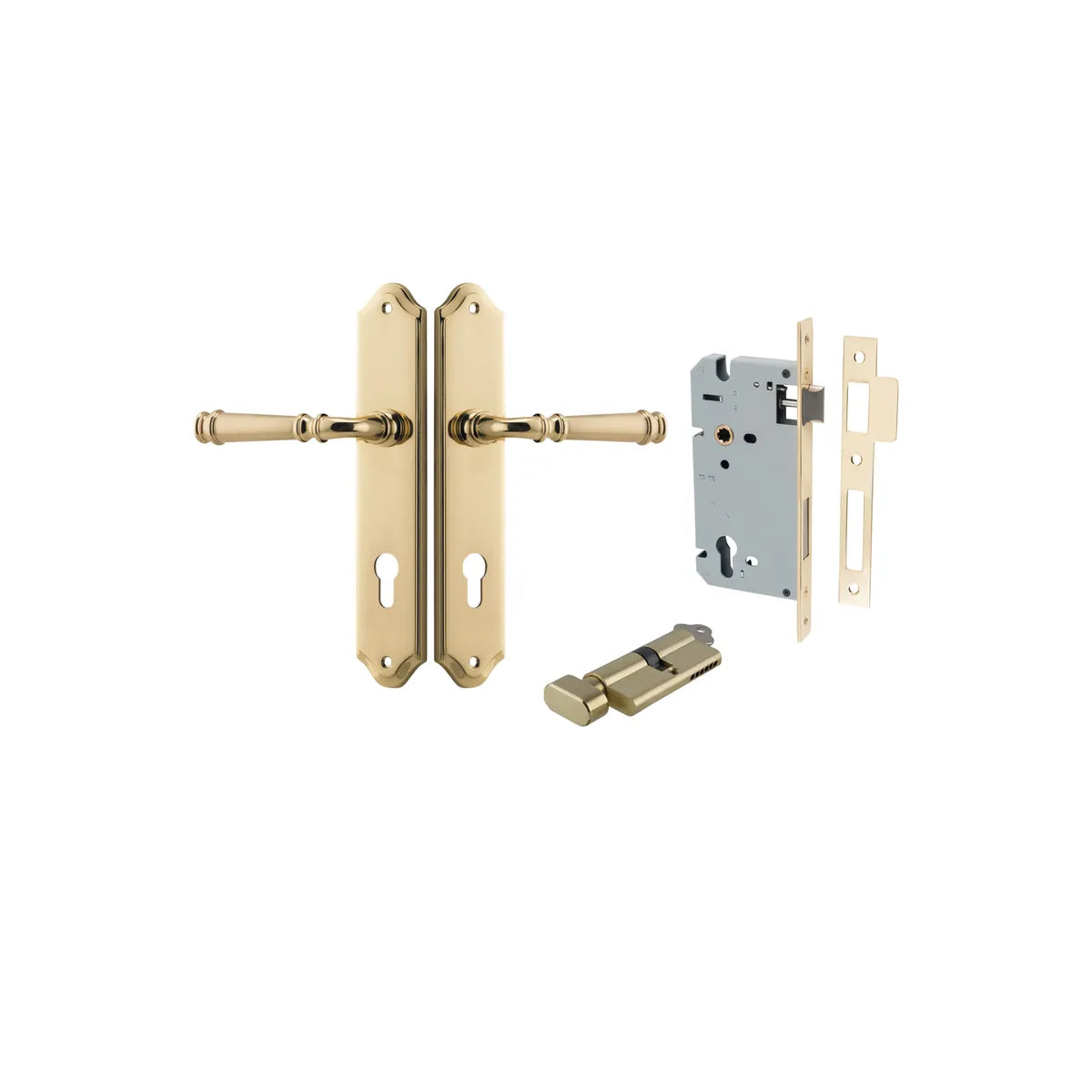 Verona Lever - Shouldered Backplate Entrance Kit with High Security Lock