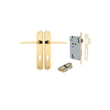 Baltimore Lever - Oval Backplate Entrance Kit with High Security Lock - entrance set configuration (4 of 14)