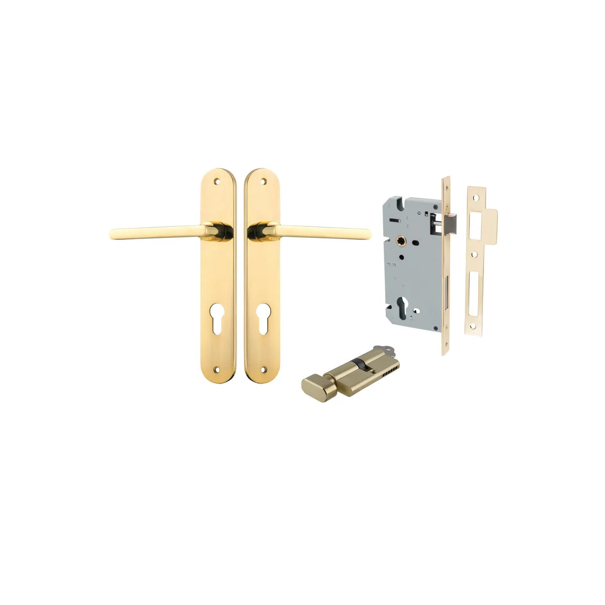 Baltimore Lever - Oval Backplate Entrance Kit with High Security Lock - entrance set configuration (11 of 14)