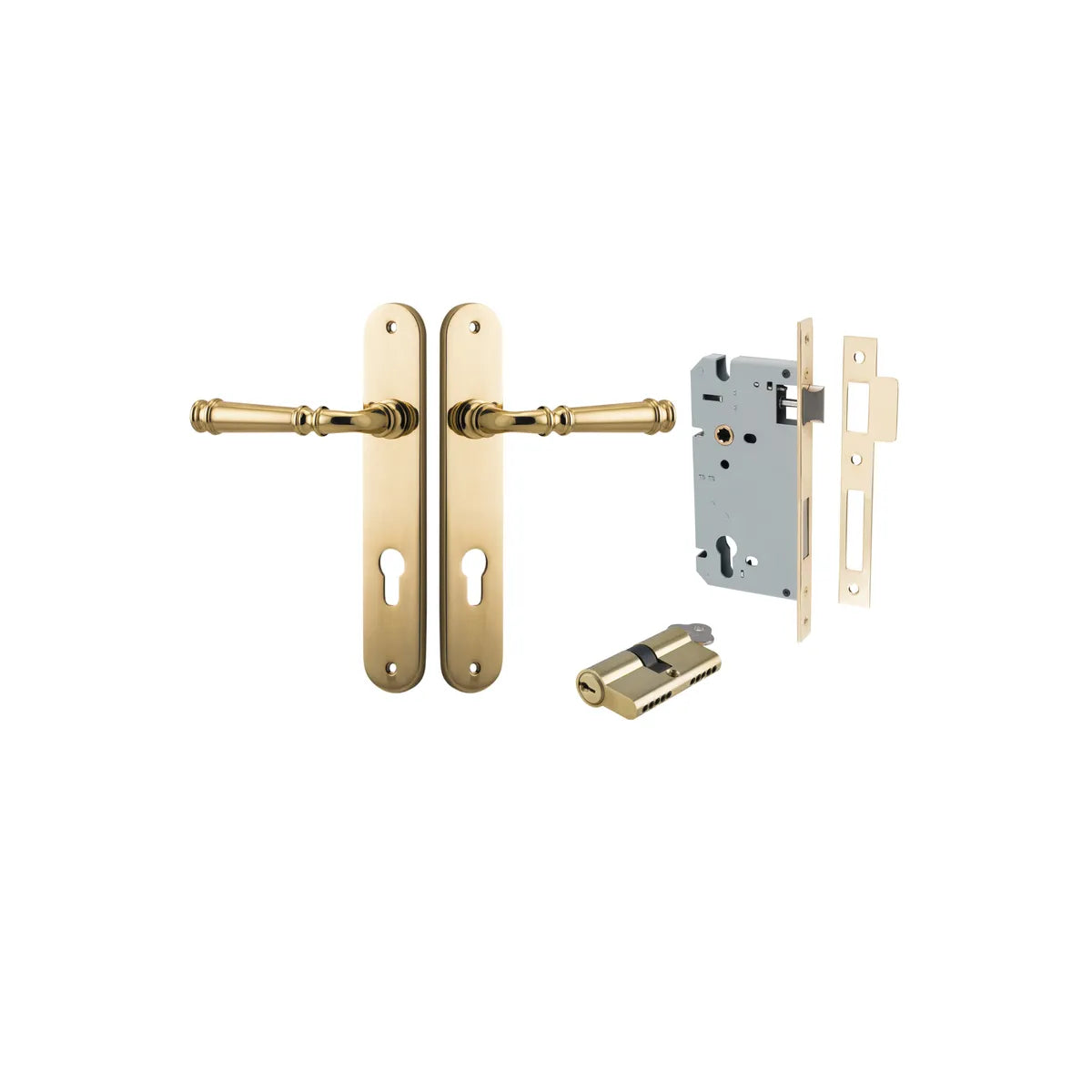 Verona Lever - Oval Backplate Entrance Kit with High Security Lock - entrance set configuration (5 of 18)
