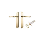 Verona Lever - Oval Backplate Passage Kit in Polished Brass - alternative product view