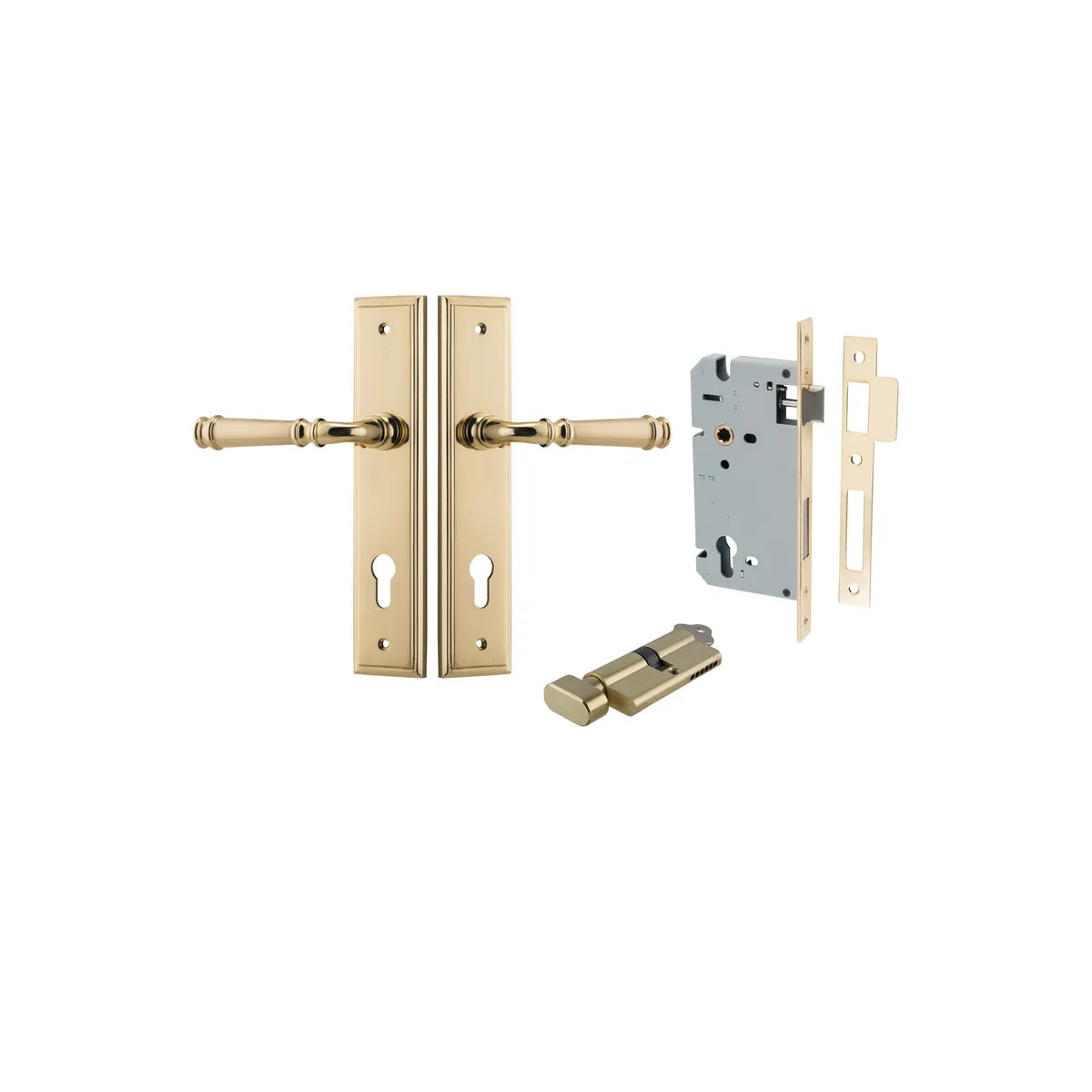 Verona Lever - Stepped Backplate Entrance Kit with High Security Lock - entrance set configuration (14 of 18)