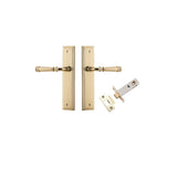 Verona Lever - Stepped Backplate Passage Kit in Brushed Brass - alternative product view