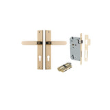 Bronte Lever - Rectangular Backplate Entrance Kit with High Security Lock in Brushed Brass - entrance set configura (4 of 14)