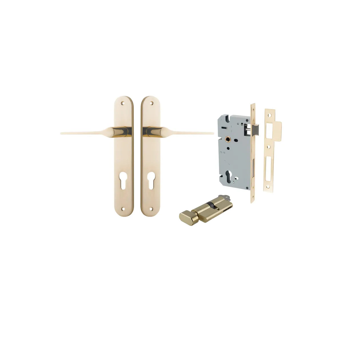 Como Lever - Oval Backplate Entrance Kit with High Security Lock - entrance set configuration (11 of 14)