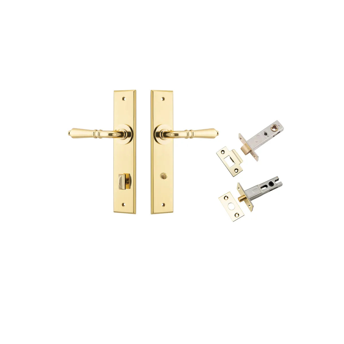 Sarlat Lever - Chamfered Backplate Privacy Kit with Privacy Turn