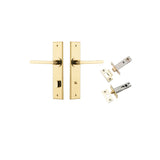 Baltimore Lever - Chamfered Backplate Privacy Kit with Privacy Turn