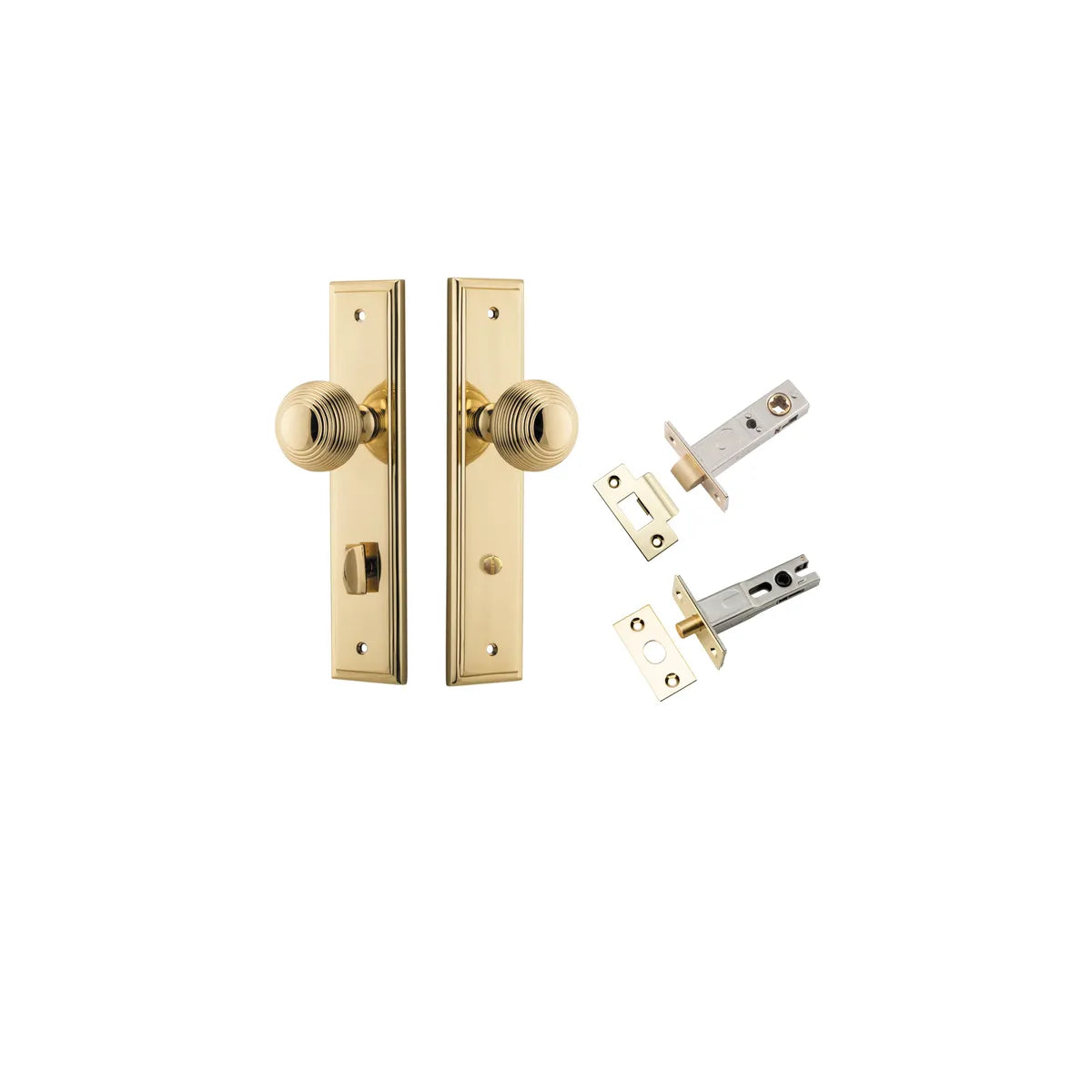 Guildford Knob - Stepped Backplate Privacy Kit with Privacy Turn