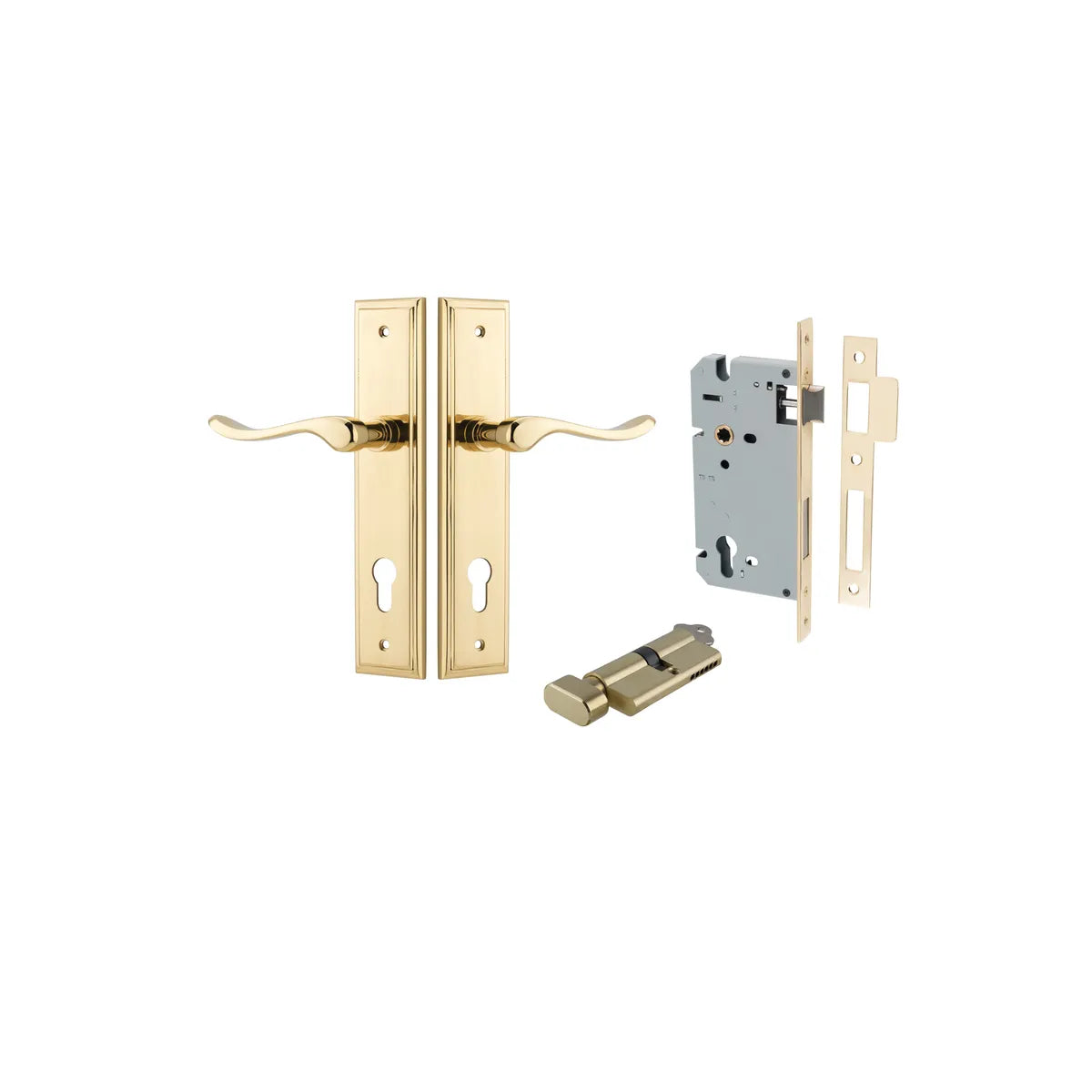 Stirling Lever - Stepped Backplate Entrance Kit with High Security Lock - entrance set configuration (13 of 16)