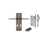Baltimore Lever - Rectangular Backplate Entrance Kit with High Security Lock - entrance set configuration (7 of 14)
