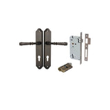 Verona Lever - Shouldered Backplate Entrance Kit with High Security Lock in Brushed Brass - entrance set configurat (9 of 18)