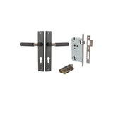 Brunswick Lever - Rectangular Backplate Entrance Kit with High Security Lock - entrance set configuration (6 of 12)
