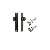 Cambridge Knob - Rectangular Backplate Privacy Kit with Privacy Turn