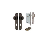 Cambridge Knob - Oval Backplate Entrance Kit with High Security Lock in Brushed Chrome - entrance set configuration (9 of 18)