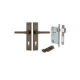 Helsinki Lever - Chamfered Backplate Entrance Kit with High Security Lock - entrance set configuration (14 of 14)