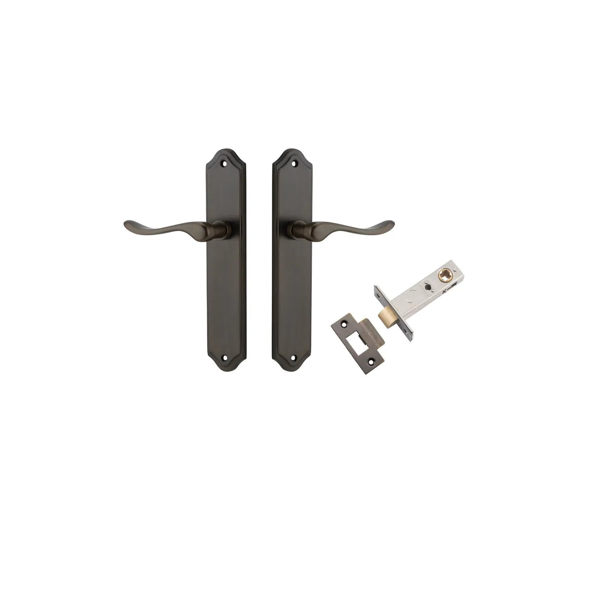 Stirling Lever - Shouldered Backplate Passage Kit in Signature Brass - full product view