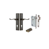 Stirling Lever - Stepped Backplate Entrance Kit with High Security Lock in Brushed Brass - entrance set configurati (8 of 16)