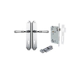 Verona Lever - Shouldered Backplate Entrance Kit with High Security Lock in Brushed Brass - entrance set configura (15 of 18)