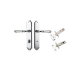 Verona Lever - Shouldered Backplate Privacy Kit with Privacy Turn in Polished Chrome - privacy set configuration